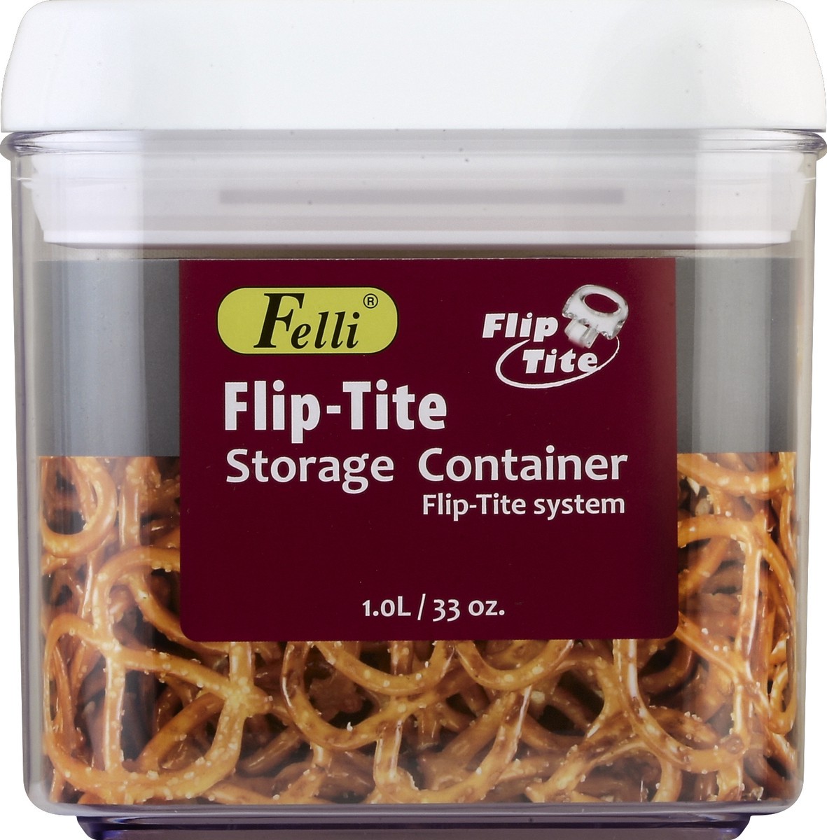 slide 4 of 4, Felli Flip Tite Storage Container, 33 oz