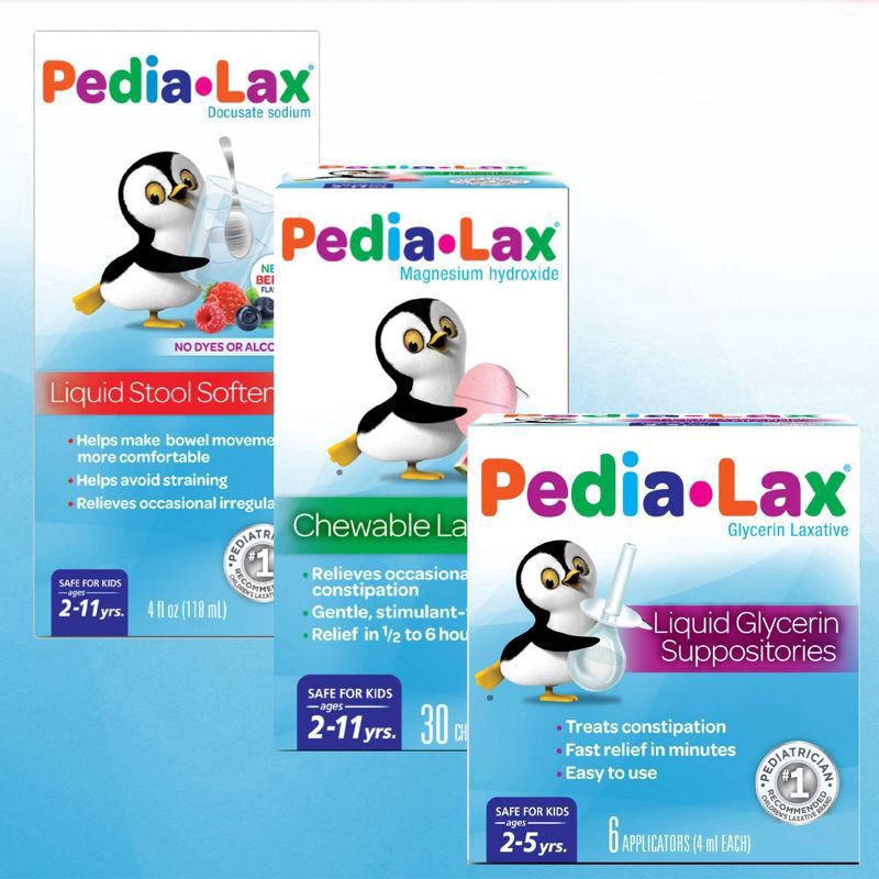 slide 5 of 5, Pedia-Lax Laxative Liquid Glycerin Suppositories for Kids, Ages 2-5, 6 Count, 6 ct