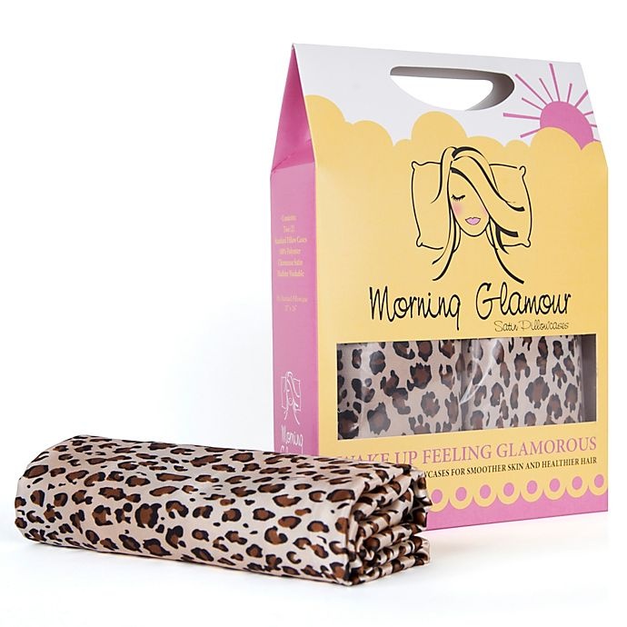 slide 1 of 2, Morning Glamour Satin Standard Pillowcases - Leopard, 2 ct