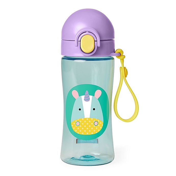 slide 1 of 4, Skip Hop SKIP*HOP Zoo Lock-Top Unicorn Sports Bottle, 1 ct