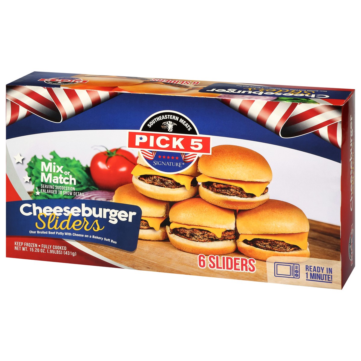slide 3 of 4, Pick 5 Signature Cheeseburger Sliders 6 Each, 6 ct