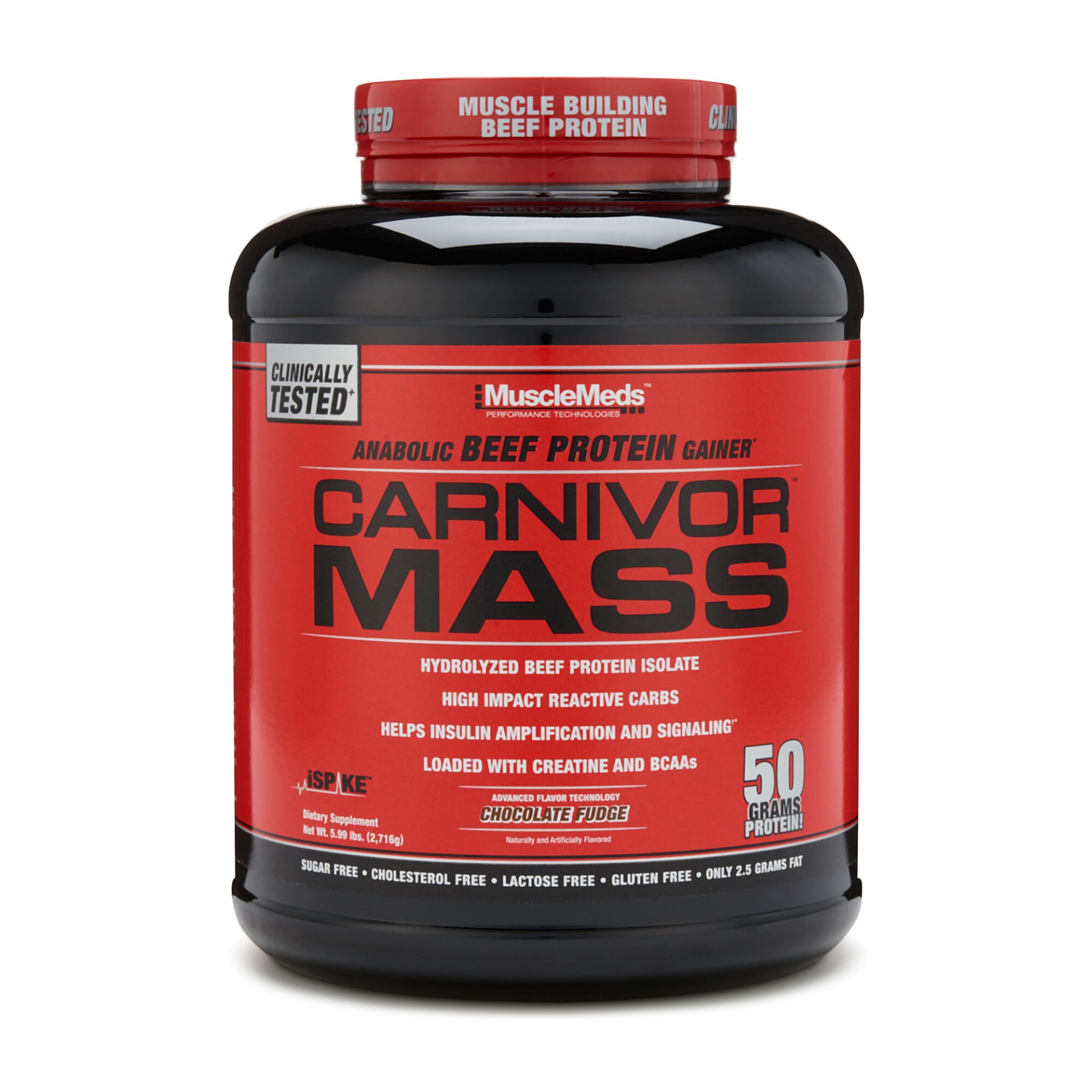 slide 1 of 1, MuscleMeds CARNIVOR MASS, Chocolate Fudge Anabolic Mass Builder, 5.7 lb