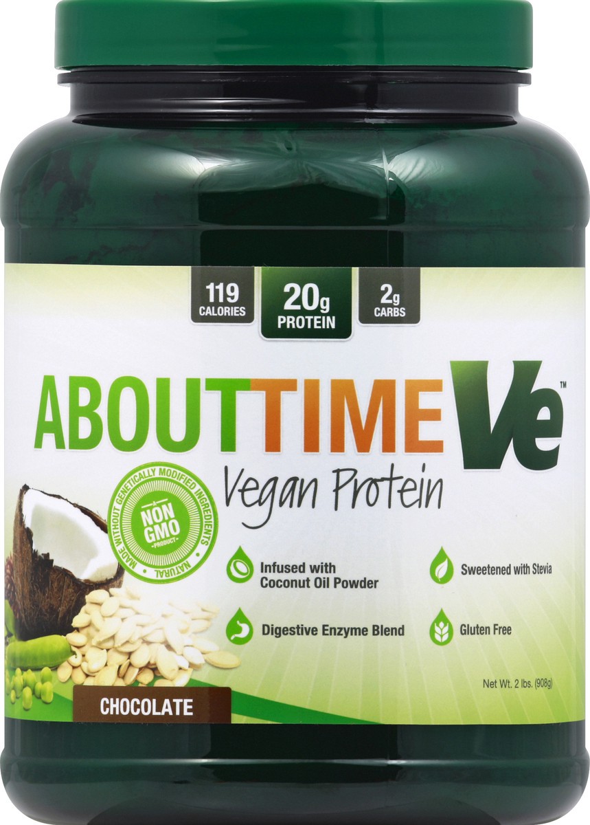 slide 1 of 3, About-Time Vegan Protein 2 lb, 2 lb