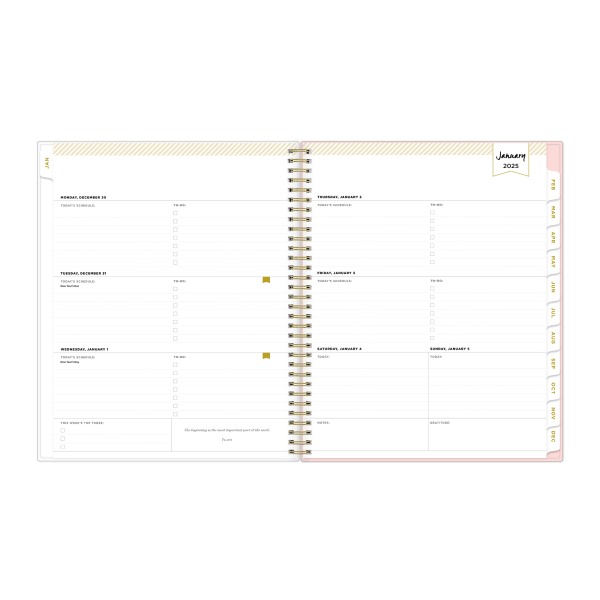 slide 5 of 10, 2025 Day Designer Weekly/Monthly Planning Calendar, 8-1/2"" X 11"", Swiss Dot Blush, January 2025 To December 2025, 1 ct