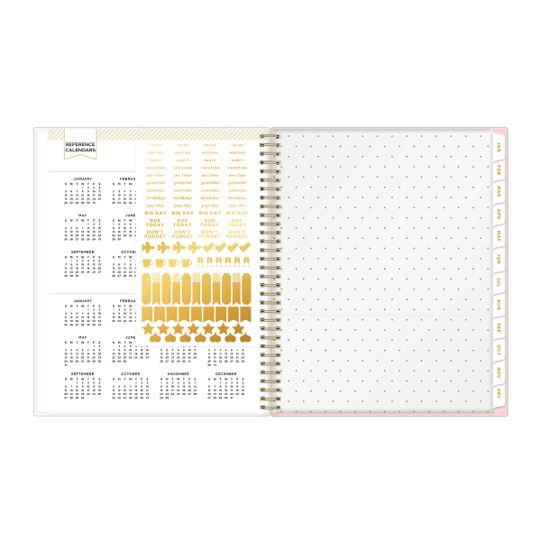 slide 6 of 10, 2025 Day Designer Weekly/Monthly Planning Calendar, 8-1/2"" X 11"", Swiss Dot Blush, January 2025 To December 2025, 1 ct