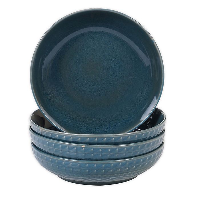 slide 1 of 1, Certified International Aztec Soup Bowls - Teal, 4 ct