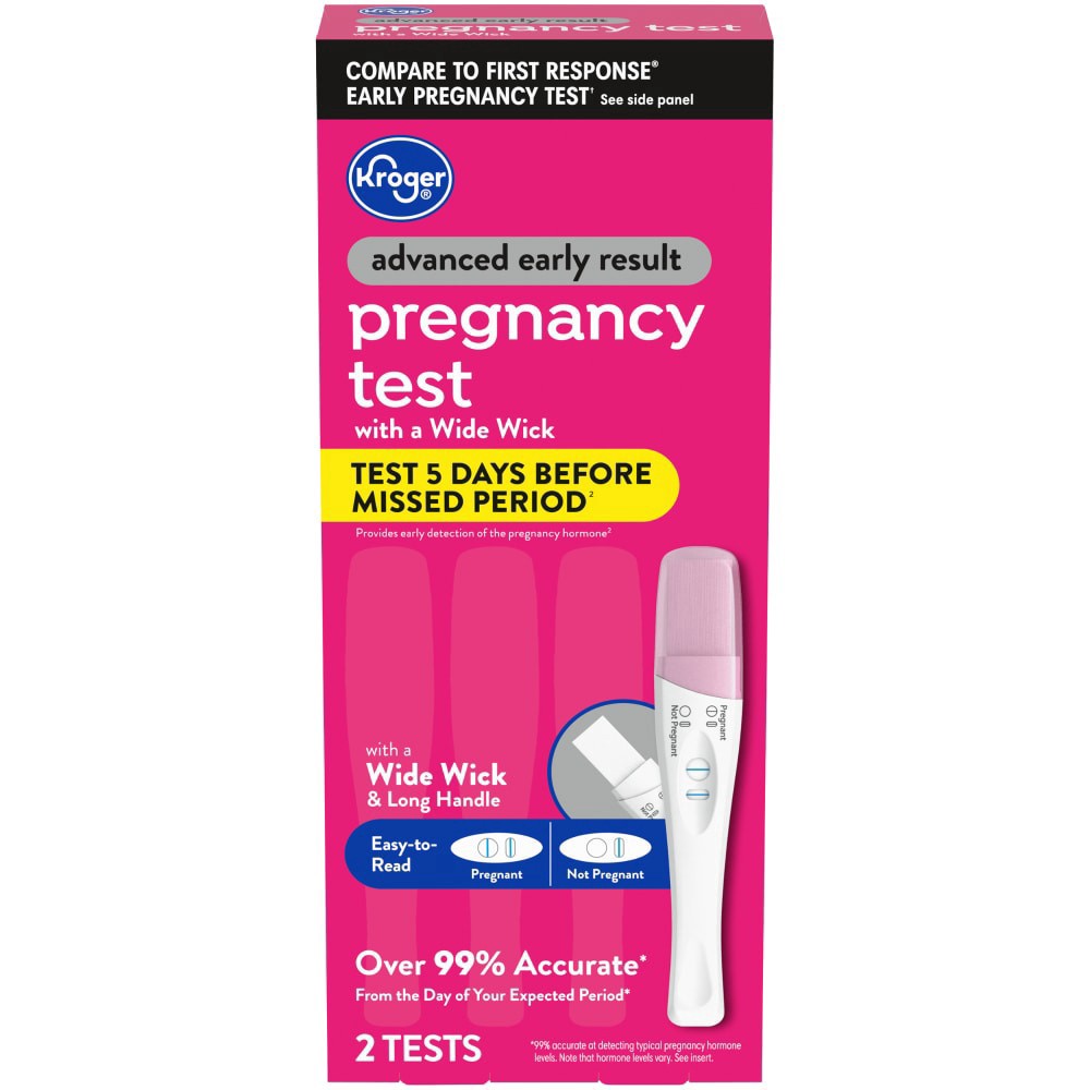 slide 3 of 3, Kroger Advanced Early Result Pregnancy Test, 2 ct