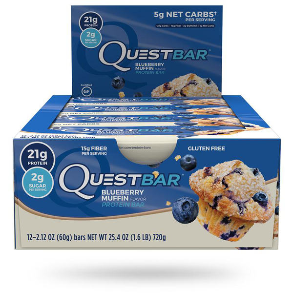 slide 1 of 1, Quest Blueberry Muffin Protein Bar, 12 ct; 2.12 oz