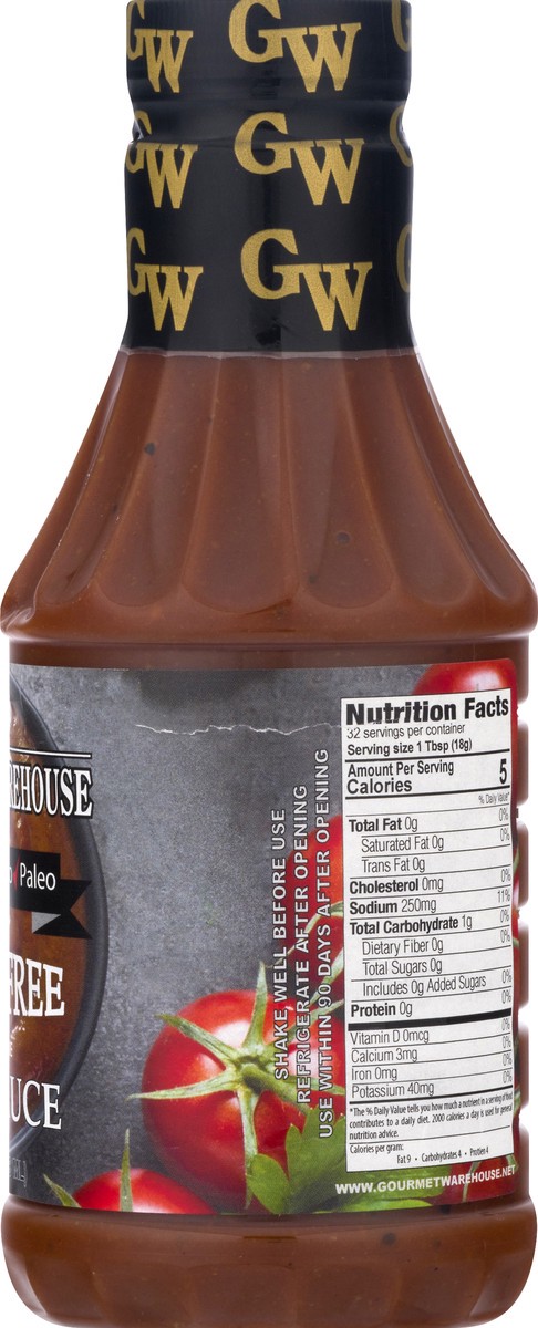 slide 9 of 13, Gourmet Warehouse Low Calorie BBQ Sauce 16 oz, 16 oz