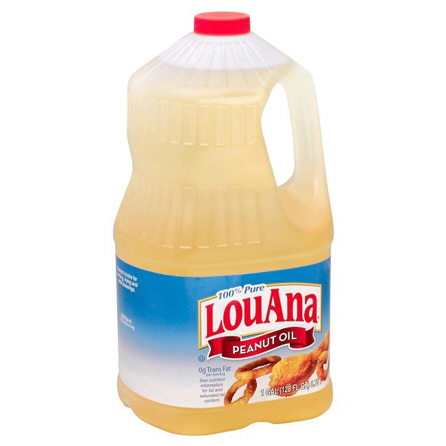 slide 1 of 3, LouAna 100% Pure Peanut Oil, 128 fl oz