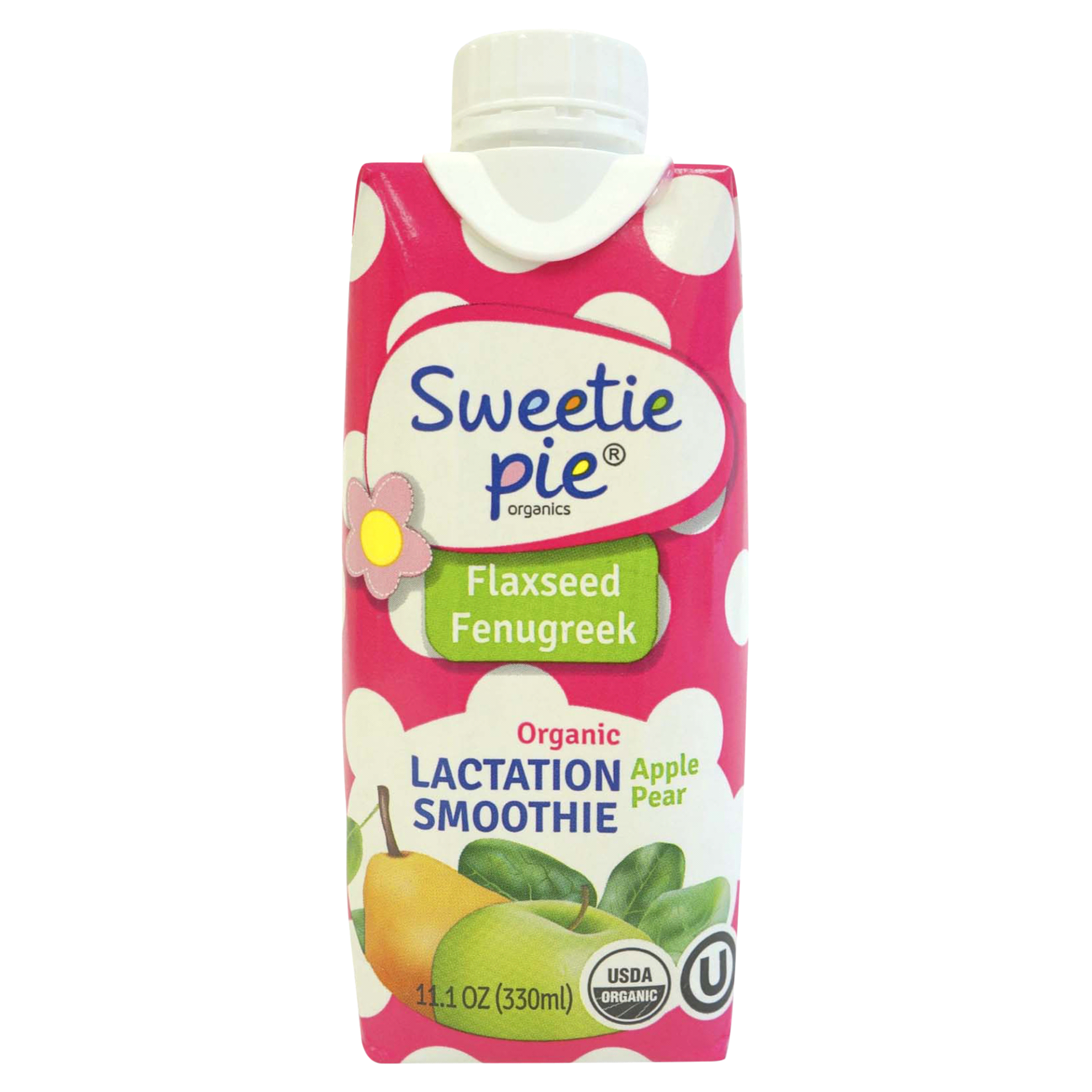 slide 1 of 1, Sweetie Pie Organics Lactation Smoothie, Apple Pear, 11.1 fl oz