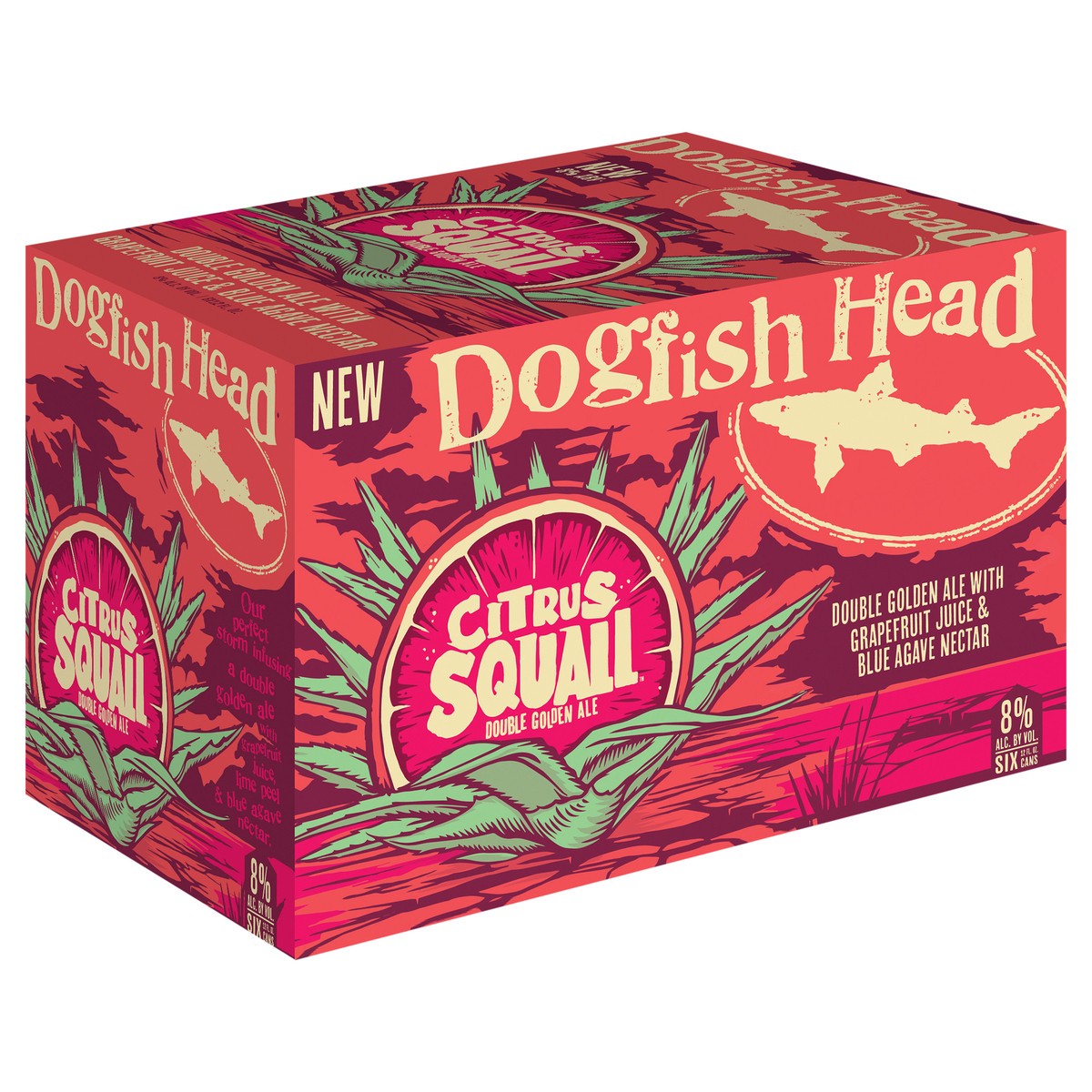 slide 5 of 8, Dogfish Head Beer Citrus Squall Double Golden Ale (12 fl. oz. Can, 6pk.), 6 ct; 12 fl oz