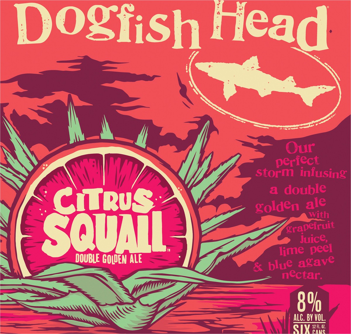 slide 6 of 8, Dogfish Head Beer Citrus Squall Double Golden Ale (12 fl. oz. Can, 6pk.), 6 ct; 12 fl oz