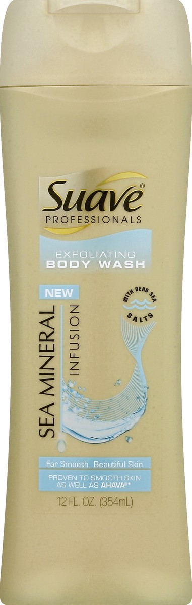 slide 2 of 3, Suave Professionals Sea Mineral Infusion Exfoliating Body Wash, 12 oz