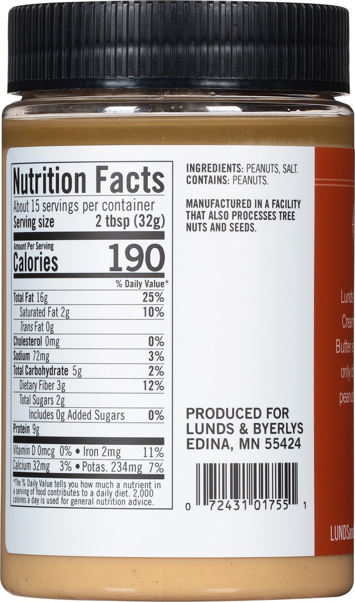 slide 13 of 13, Lunds & Byerlys Old-fashioned Creamy Peanut Butter 16 oz, 16 oz