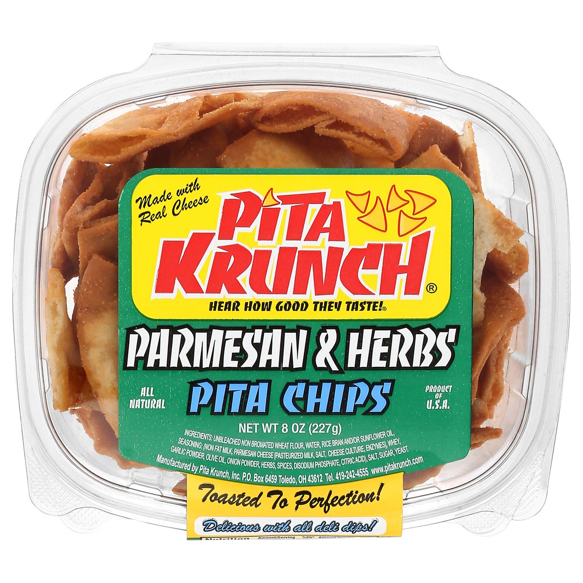 slide 1 of 15, Pita Krunch Parmesan & Herbs Pita Chips 8 oz, 8 oz