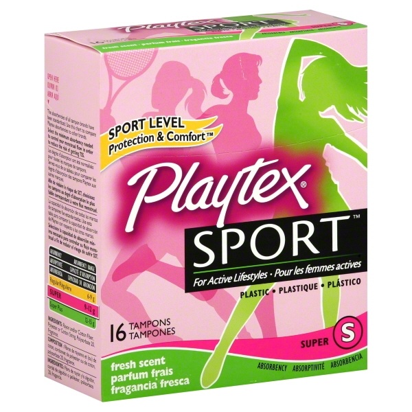 slide 1 of 1, Playtex Sport Tampons, Fresh Scent, Super, 18 ct