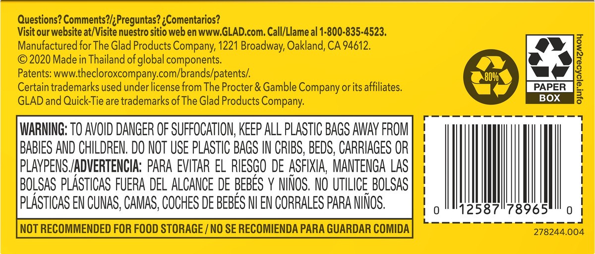 slide 2 of 7, Glad Small Trash Bags - OdorShield 4 Gallon White Trash Bag, Febreze Fresh Clean - 52 Count, 2 ct