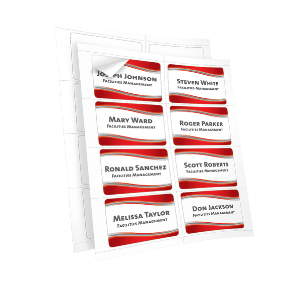 slide 3 of 3, Office Depot Brand Name Badges, White, 2 1/3"" X 3 3/8"", Pack Of 400, 400 ct