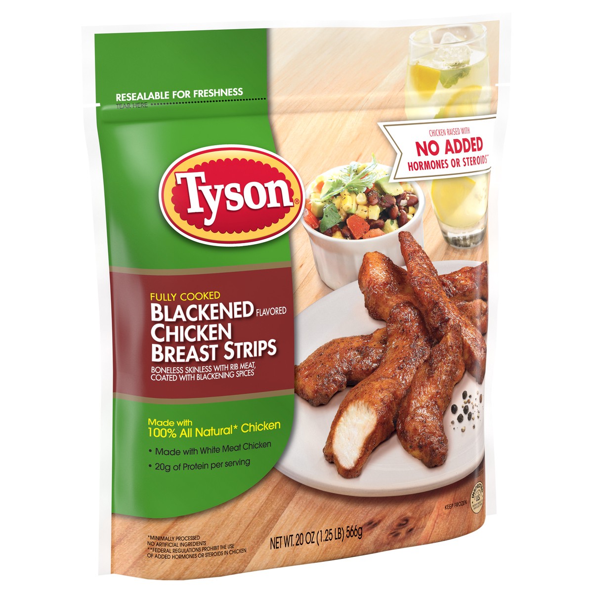 slide 6 of 6, Tyson Blackened Flavored Chicken Breast Strips - Frozen - 20oz, 20 oz