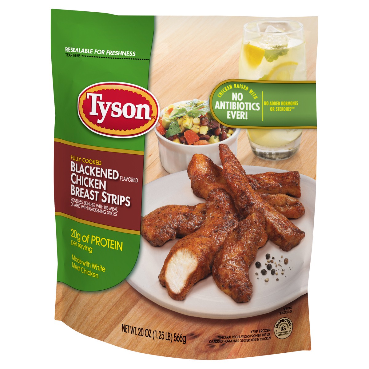 slide 5 of 6, Tyson Blackened Flavored Chicken Breast Strips - Frozen - 20oz, 20 oz