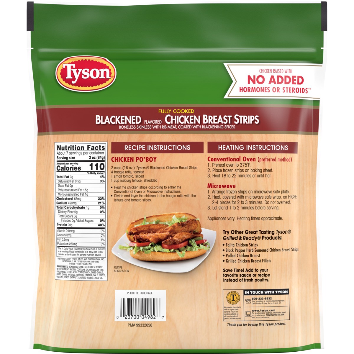 slide 2 of 6, Tyson Blackened Flavored Chicken Breast Strips - Frozen - 20oz, 20 oz