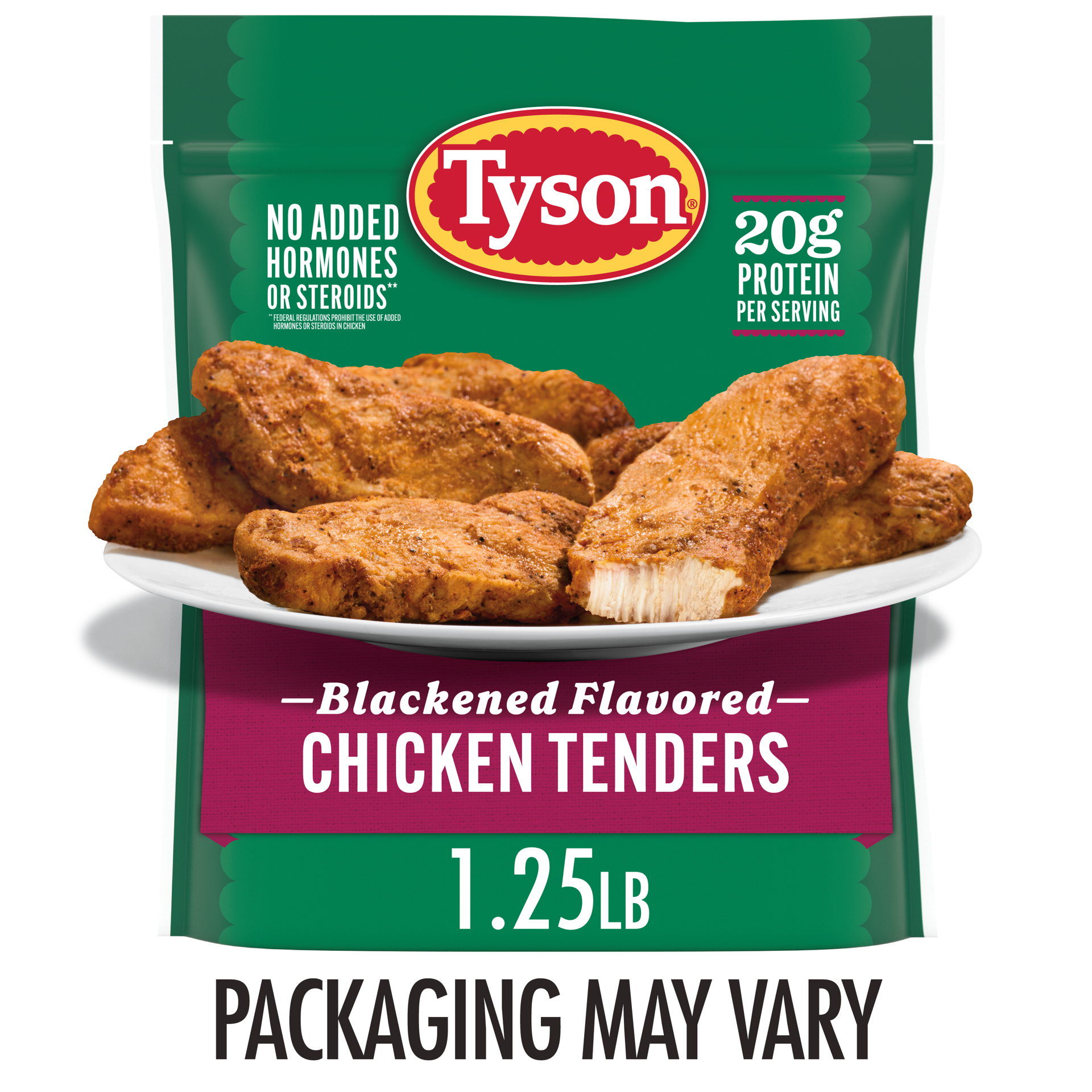 slide 1 of 6, Tyson Blackened Flavored Unbreaded Chicken Strips, 566.99 g