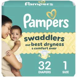 Pampers Swaddlers Newborn Diaper Size 1 32 Count