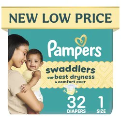 Pampers Swaddlers Newborn Diaper Size 1 32 Count