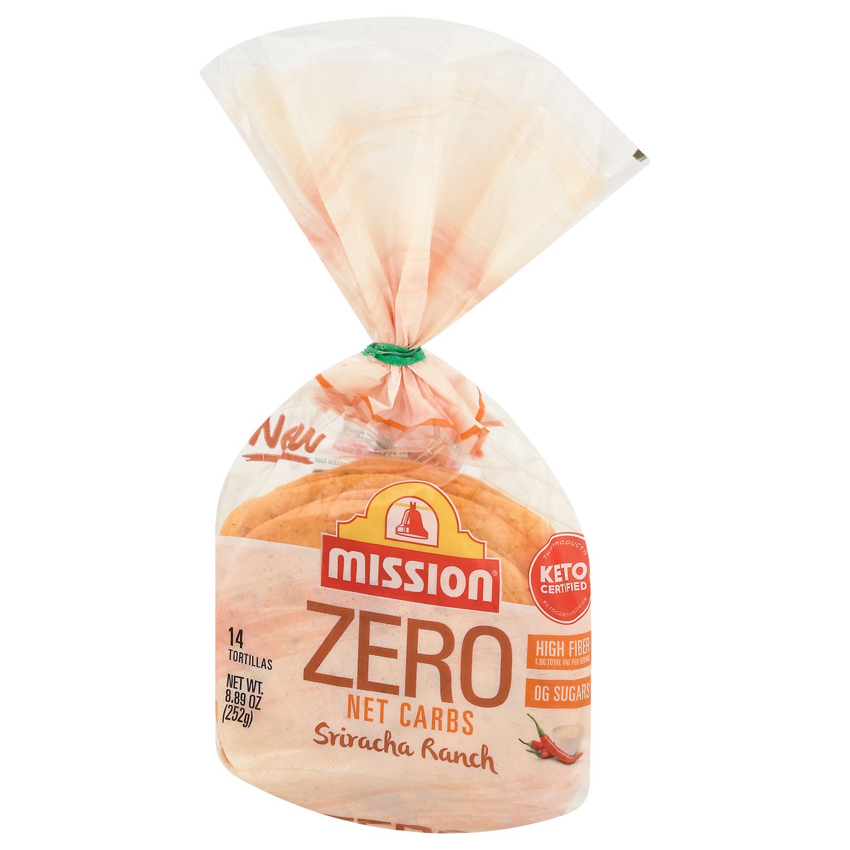 slide 4 of 14, Mission Zero Net Carbs Sriracha Ranch Tortillas 14 ea, 14 ct