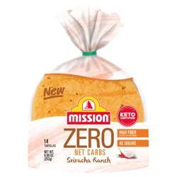 Mission Zero Net Carbs Sriracha Ranch Tortillas 14 ea