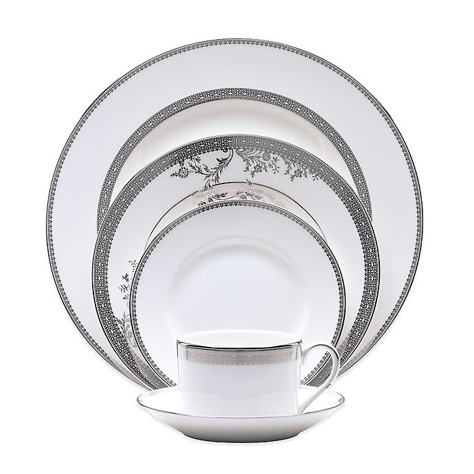 slide 1 of 2, Vera Wang Wedgwood Vera Lace Place Setting, 5 ct