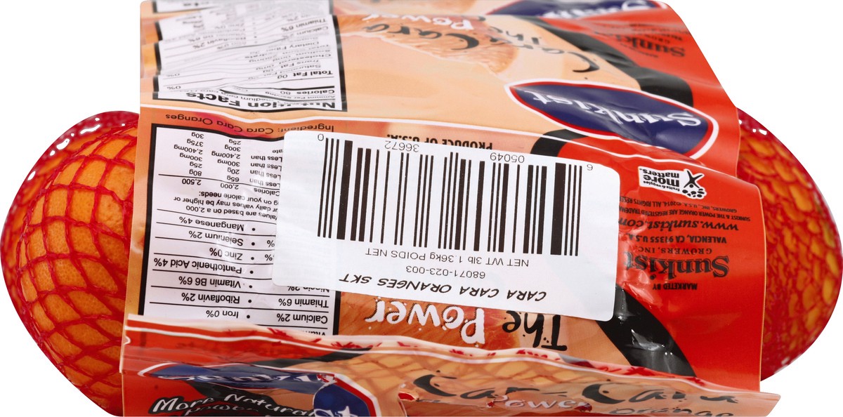 slide 3 of 5, Sunkist Cara Cara oranges, 3 lb., 1 ct