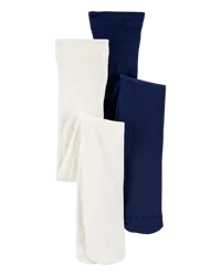 Carter&#x27;s Girls 2-Pack Tights Ivory/Navy 4-7