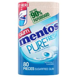 Mentos Pure Fresh Sugar Free Fresh Mint Flavored Chewing Gum