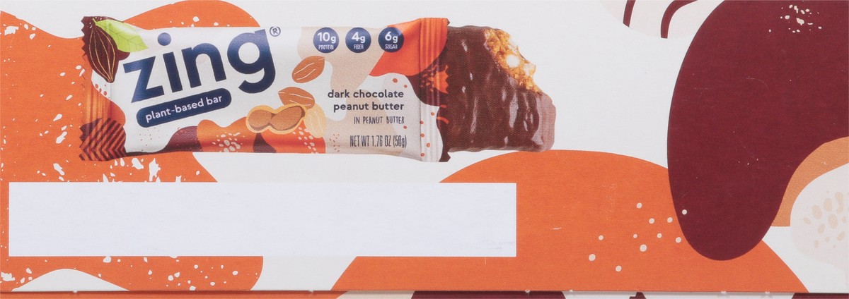 slide 8 of 13, Zing Dark Chocolate Peanut Butter Plant-Based Bar 12 - 1.76 oz Wrappers, 12 ct