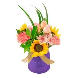 Sunshine Vienna Vase with Jute Arrangement
