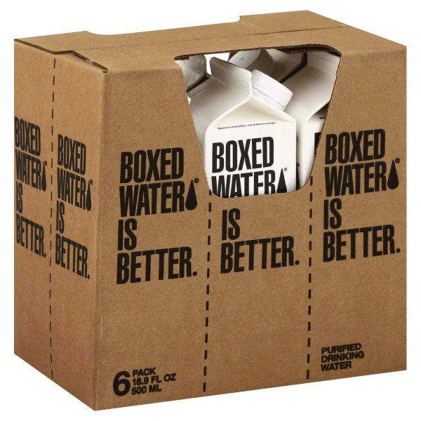 slide 1 of 1, Boxed Water Is Better Purified Water, 6 ct; 16.9 fl oz