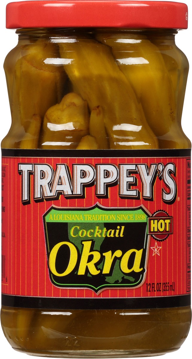 slide 7 of 12, Trappey's Hot Cocktail Okra - 12 fl oz, 12 fl oz