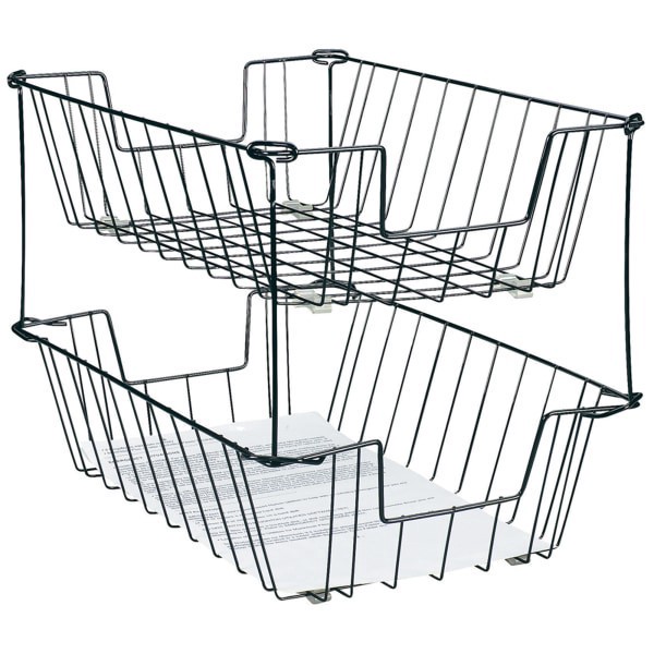 slide 2 of 2, Office Depot Brand Deep Legal-Size Wire Desk Tray, Black, 1 ct