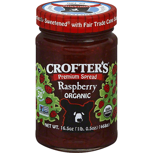 slide 2 of 4, Crofter's Premium Spread Seedless Raspberry Organic, 16 oz