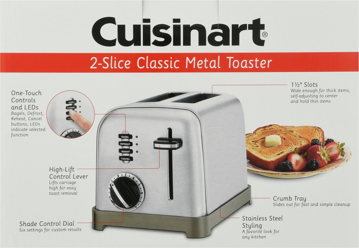 slide 5 of 7, Cuisinart Metal Classic 2-Slice Toaster, 1 ct