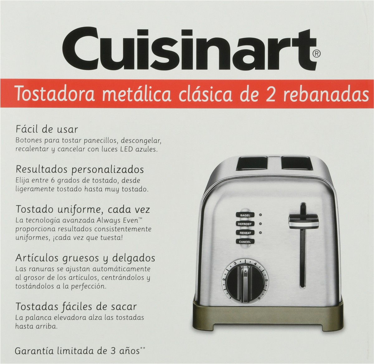 slide 7 of 7, Cuisinart Metal Classic 2-Slice Toaster, 1 ct