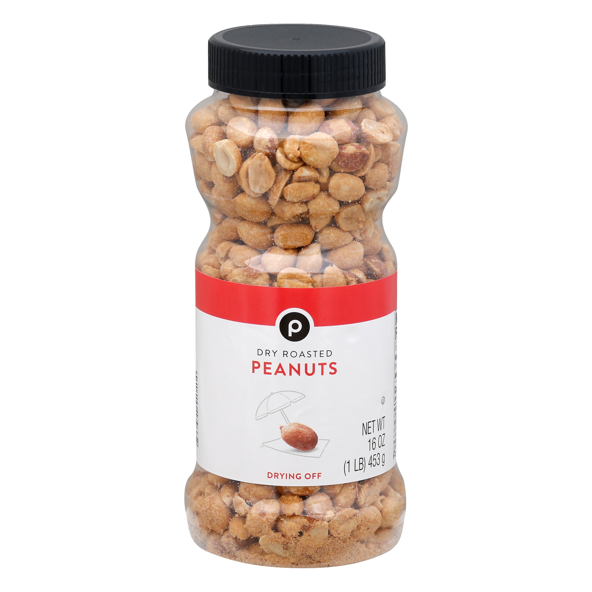 slide 1 of 1, Publix Dry Roasted Peanuts, 16 oz