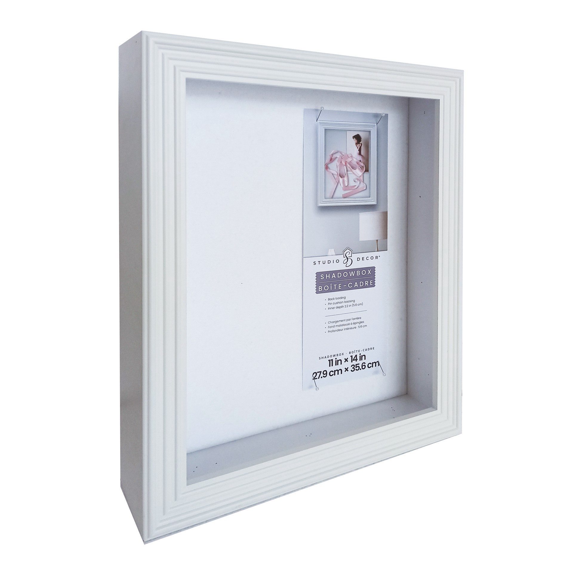 slide 3 of 4, 11" X 14" Classic White Shadow Box By Studio Decor, 11 in x 14 in