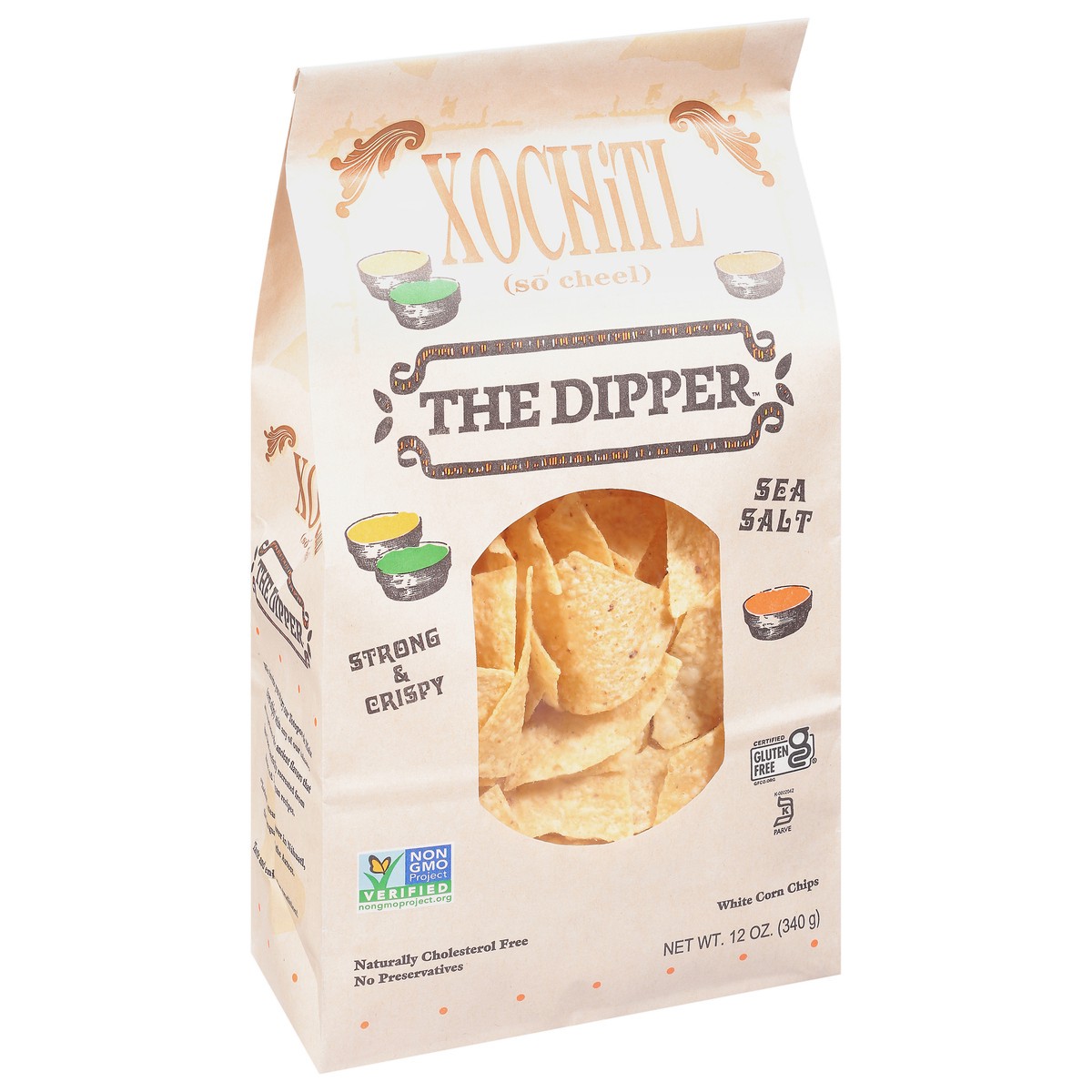 slide 7 of 9, Xochitl The Dipper Sea Salt White Corn Chips 12 oz, 12 oz