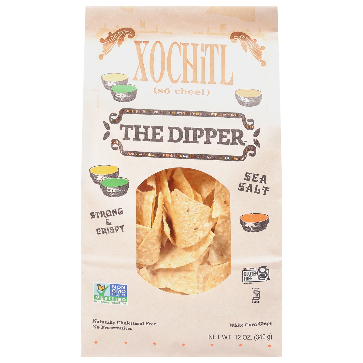 slide 1 of 9, Xochitl The Dipper Sea Salt White Corn Chips 12 oz, 12 oz