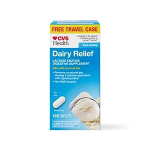 slide 1 of 1, Cvs Health Dairy Relief Fast Acting Caplets, 125 Ct, 1 ct