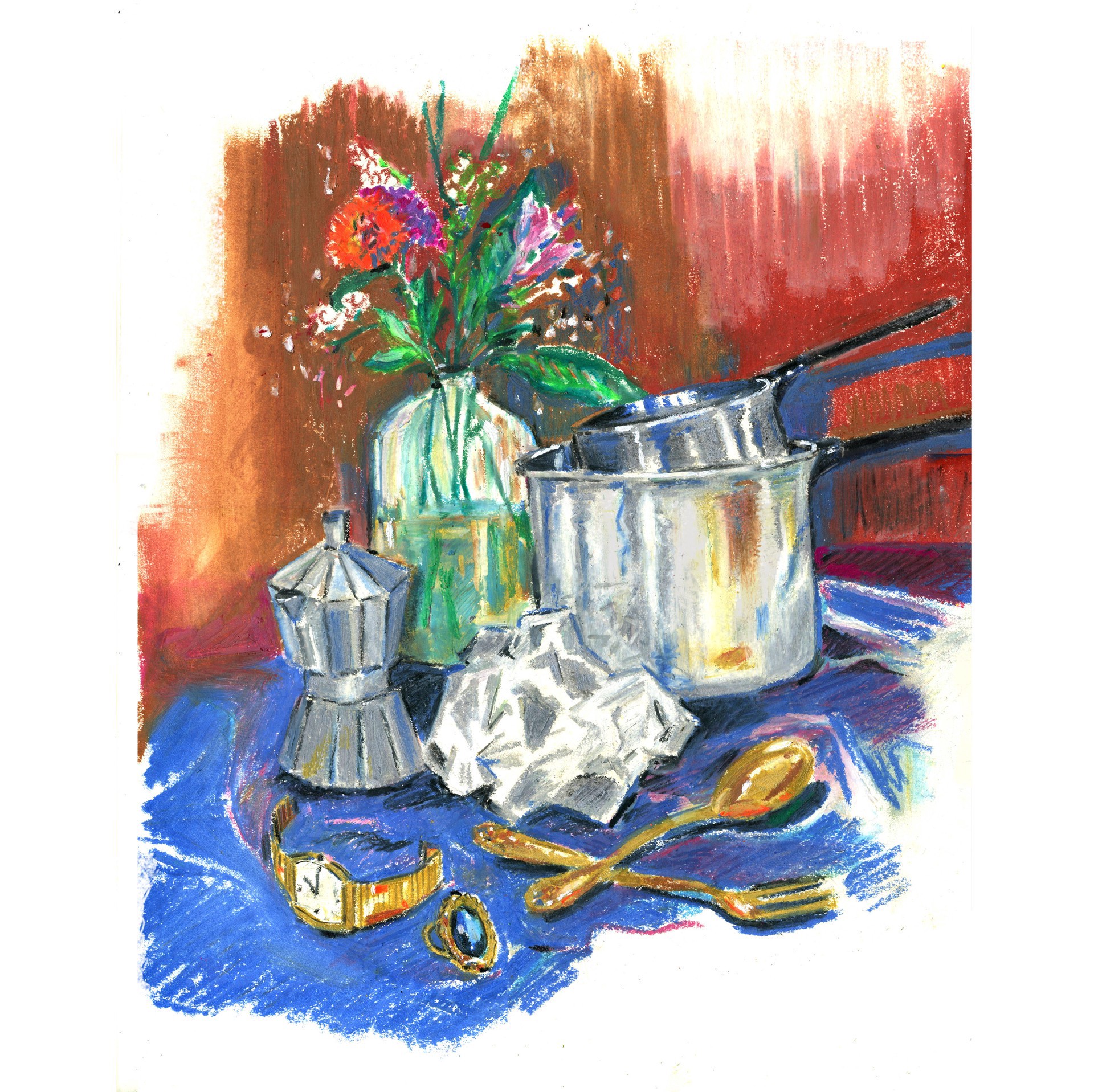 slide 7 of 7, Faber-Castell Faber Castell 12 Color Metallic Oil Pastel Set, 12 pastels