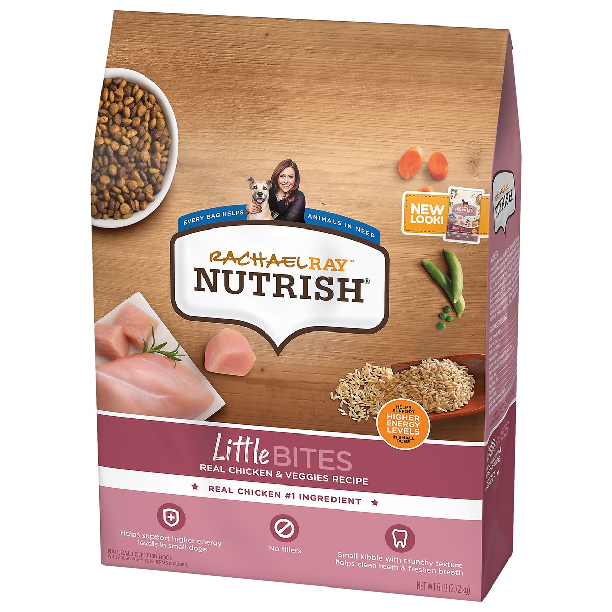 Rachael Ray Nutrish Little Bites Real Chicken & Veggies Dry Dog Food ...